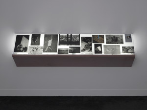 Tris Vonna-Michell Addendum I (Berlin), 2014 Lightbox shelf montage installation consisting of backlit photographic prints Courtesy of the artist