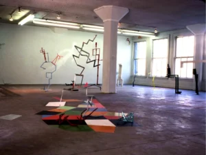 Installation view, Judy Pfaff