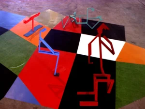 Installation view, Judy Pfaff