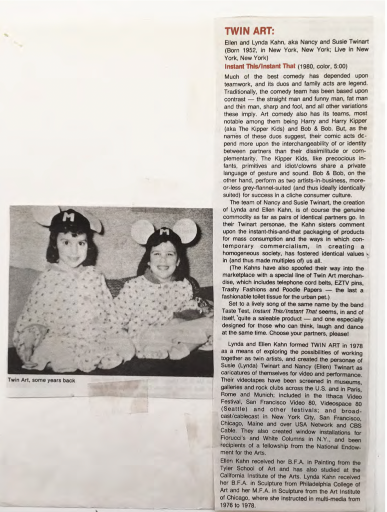 Article about Twin Art