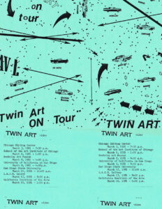 Twin Art tour schedule 1981