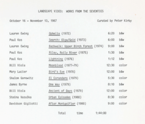 Landscape Video Run of Show