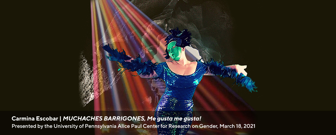 web banner promoting Carmina Escobar's event MUCHACHES BARRIGONES, March 18